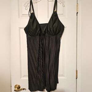 Beach Swim Cover Up Double Spaghetti Strap - Anti Wrinkle Deep V sz XXL